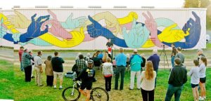 “Hands Together,” Ix Building mural, Charlottesville, Va