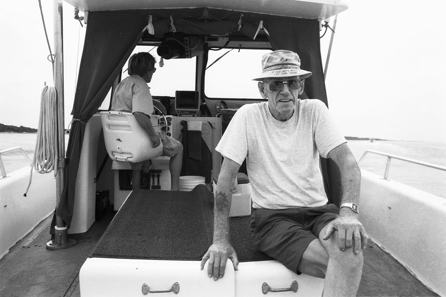 Pop Danley in his boat