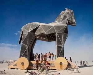 Trojan horse statue