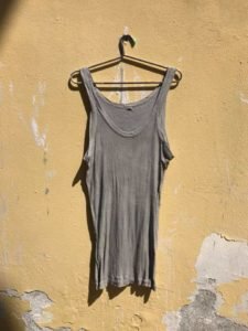 Undershirt on hanger, molded with concrete