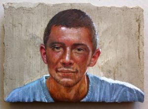 Painting of man on concrete
