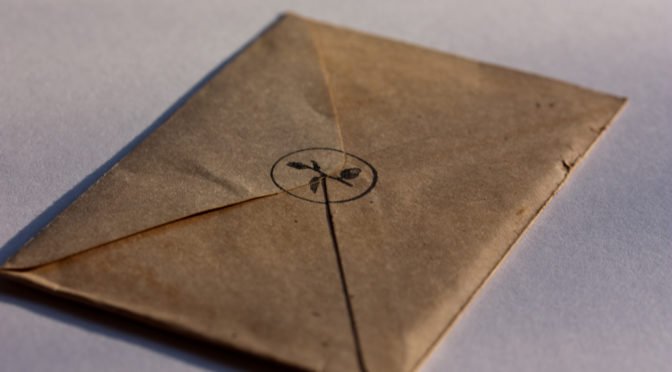 Back of brown envelope