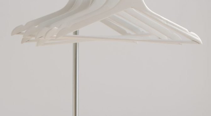 Clothing rack with hangers