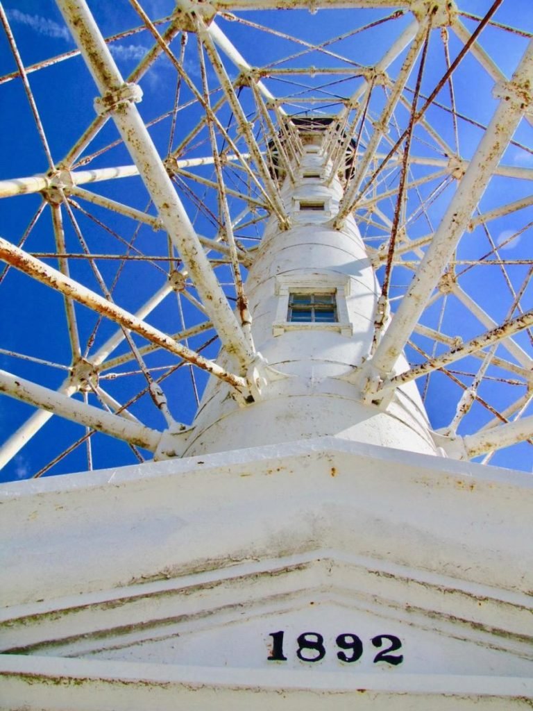 Close-up photo of lighthouse