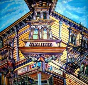 Painting of building