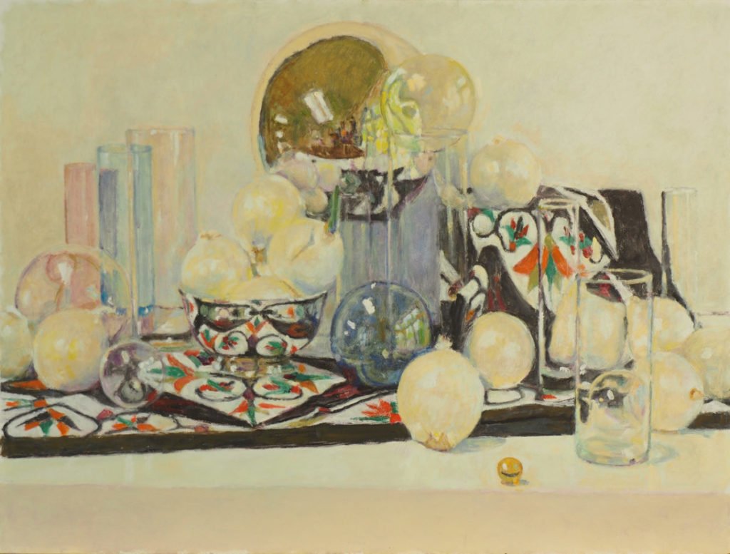 Painting of multiple objects on table