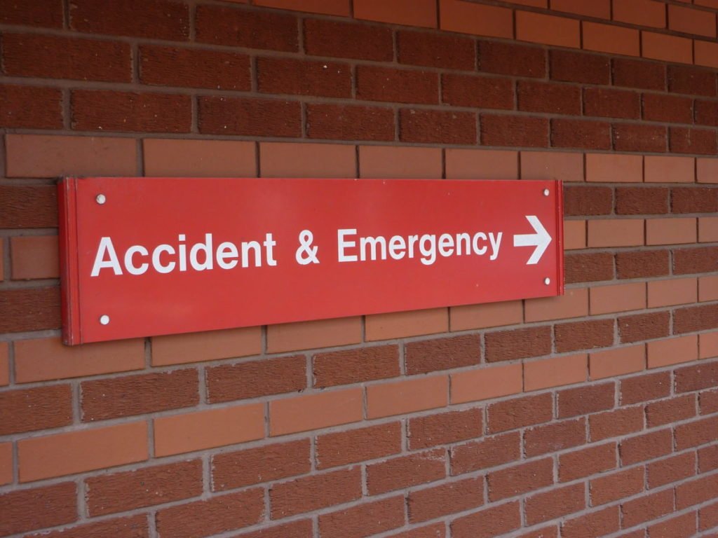 Photo of red Accident and Emergency sign