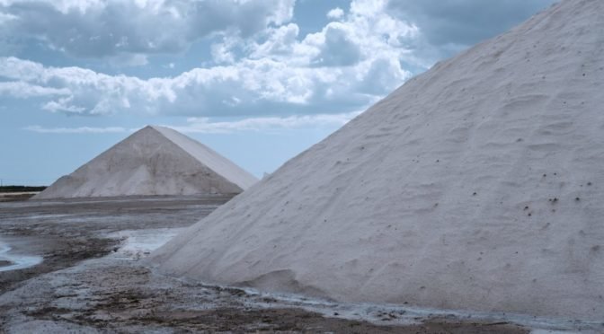 Photo of salt mounds