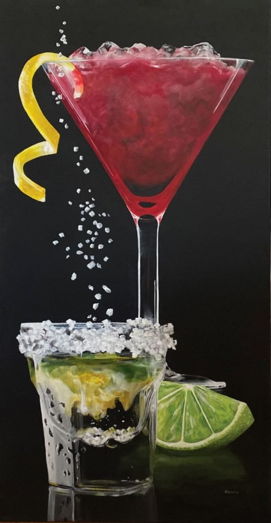 Painting of two cocktails