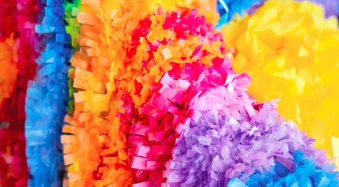 Photo of brightly colored fringes