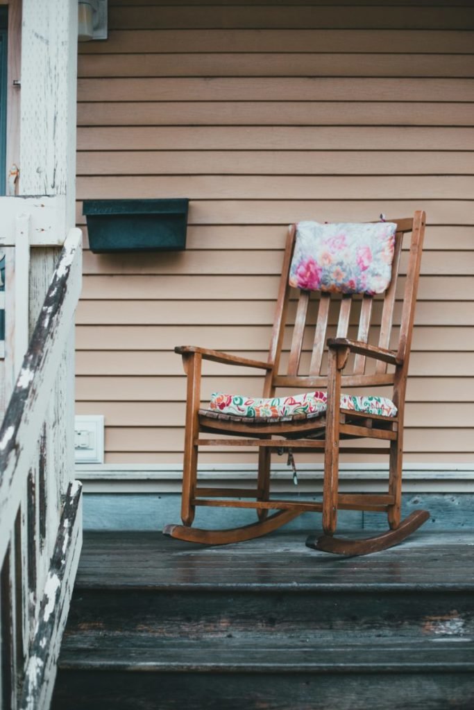 Photo of rocking chair on porch