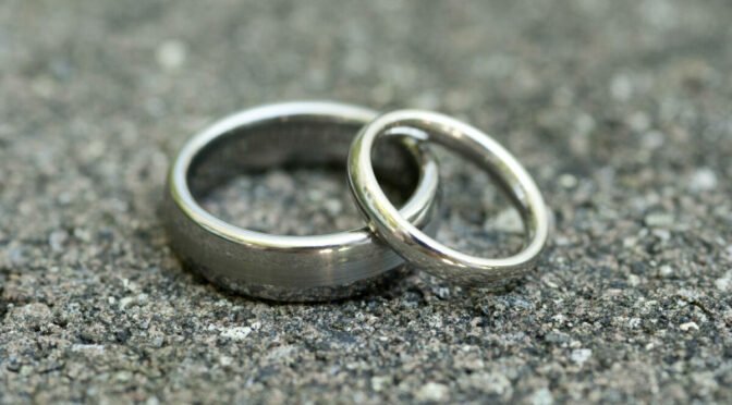 Photo of two wedding rings