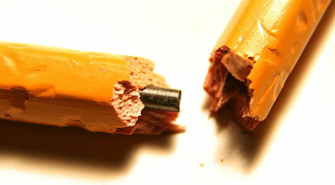Photo of broken pencil