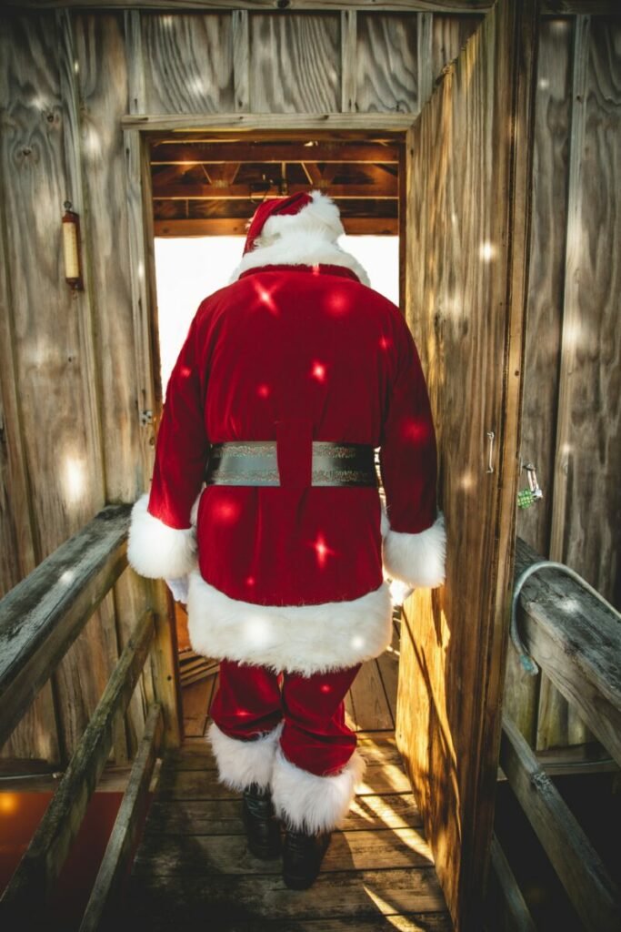 Photo of Santa walking from behind