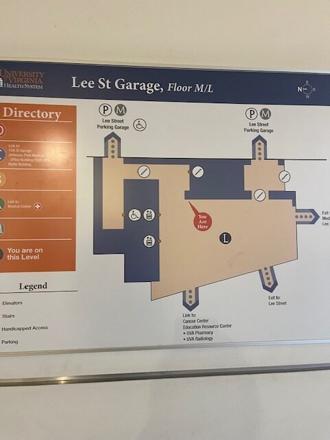 Photo of confusing map of parking garage