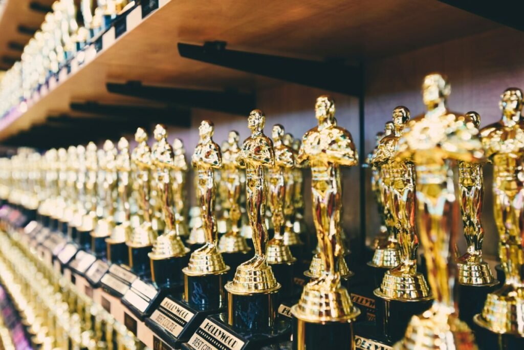 Photo of rows of awards