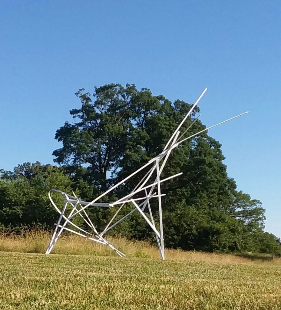 large sculpture in a park