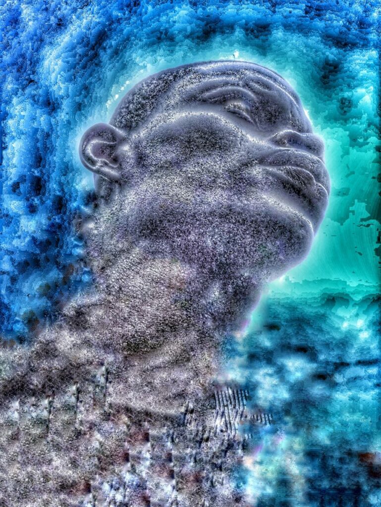 Digitally altered self portrait