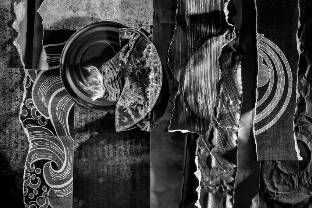 Abstract black and white photo