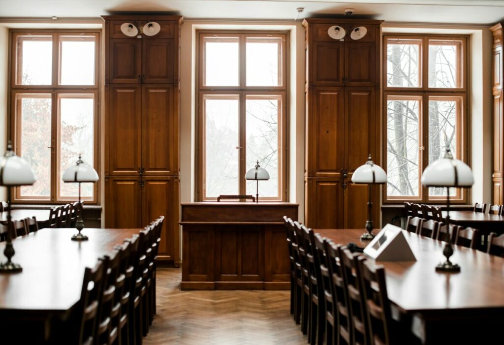 Photo of law library