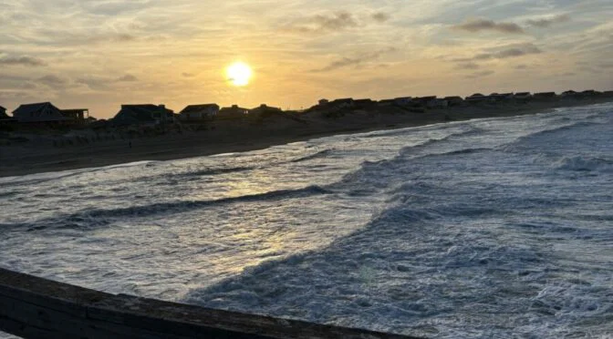 Photo of sun set over water